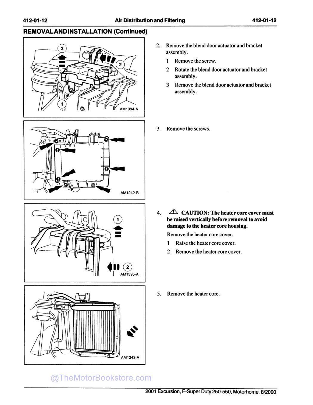 2001 Ford F-Super Duty 250, 350, 450, 550, Excursion Workshop Manual - Sample Page 1