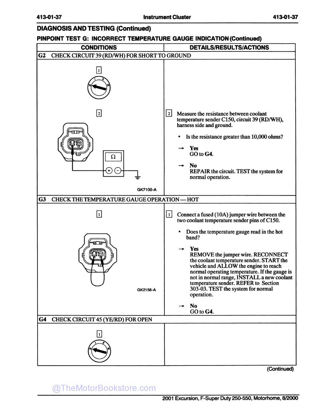 2001 Ford F-Super Duty 250, 350, 450, 550, Excursion Workshop Manual - Sample Page 2
