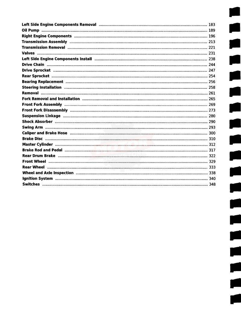 2004 - 2005 Honda CRF150F Service Manual - Table of Contents 2