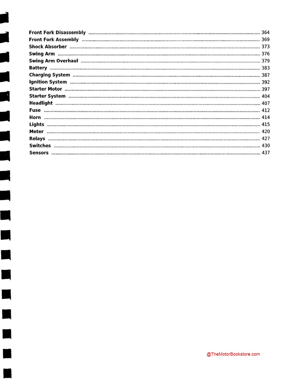 2003 - 2019 Suzuki VanVan RV125 RV200 Service Manual - Table of Contents 3