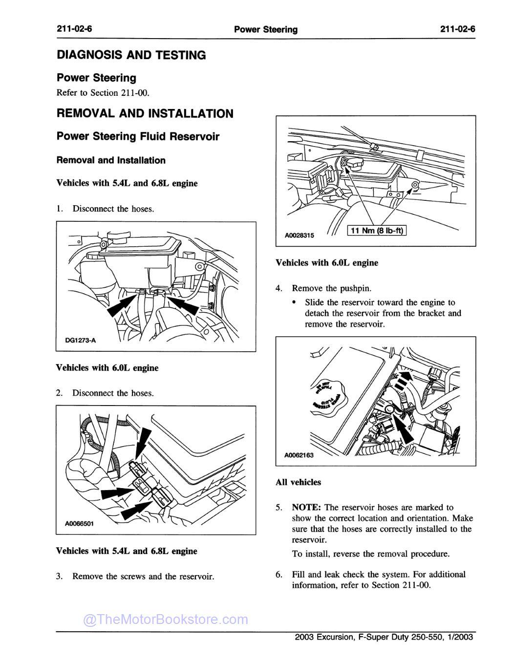 2003 Ford F-Super Duty 250, 350, 450, 550 & Excursion Workshop Manual - Sample Page 1