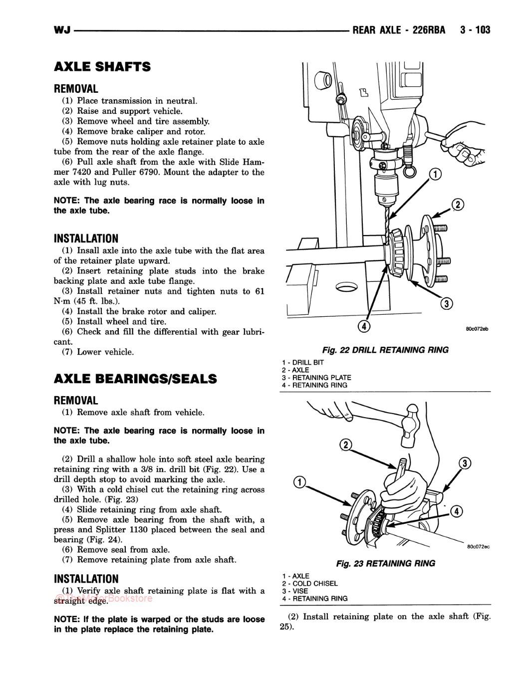 2003 Jeep Grand Cherokee Service Manual Supplement - Sample Page 1