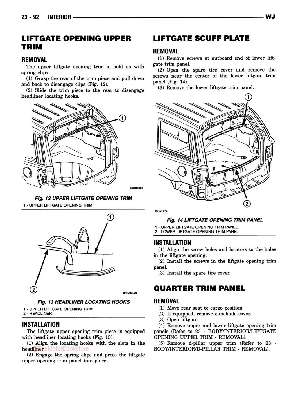 2003 Jeep Grand Cherokee Service Manual Supplement - Sample Page 3