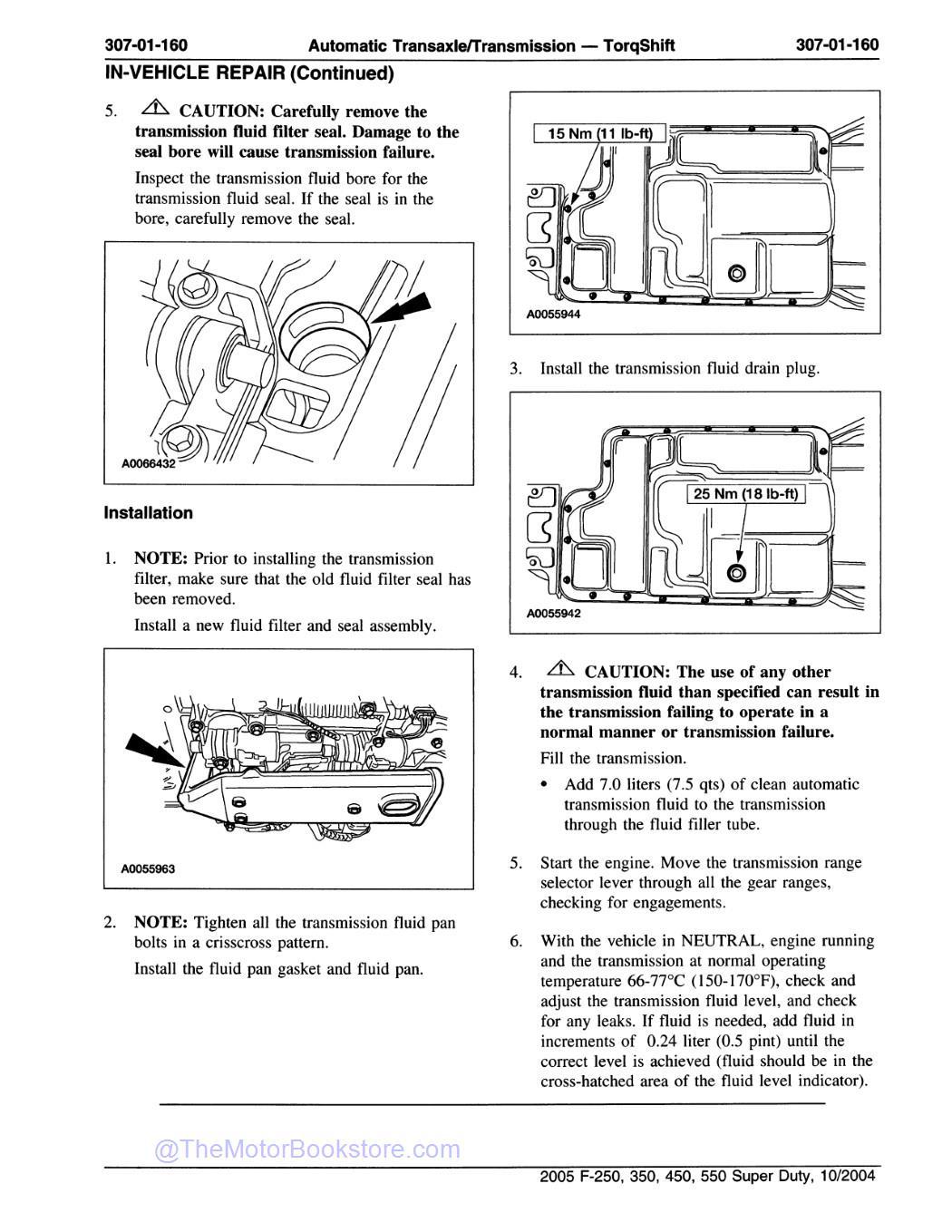 2005 Ford Super Duty F-250, F-350, F-450, F-550 Workshop Manual - Sample Page 4