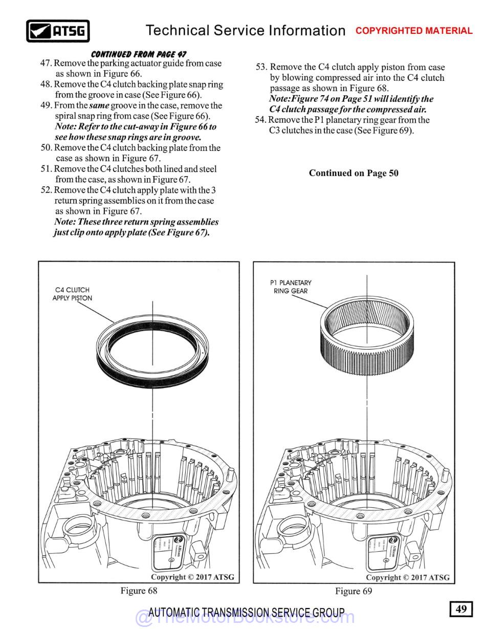 Allison 1000 / 2000 Transmission Rebuild Repair Manual: C & K Series Trucks, Jeep, Hummer Sample Page 49 - Transmission Disassembly Continued