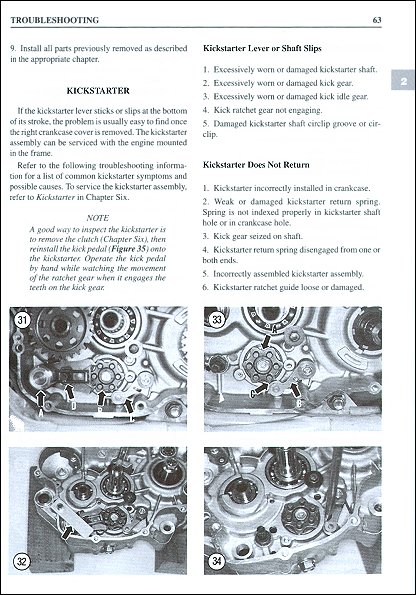 Clymer Repair Manual Troubleshooting Sample Page