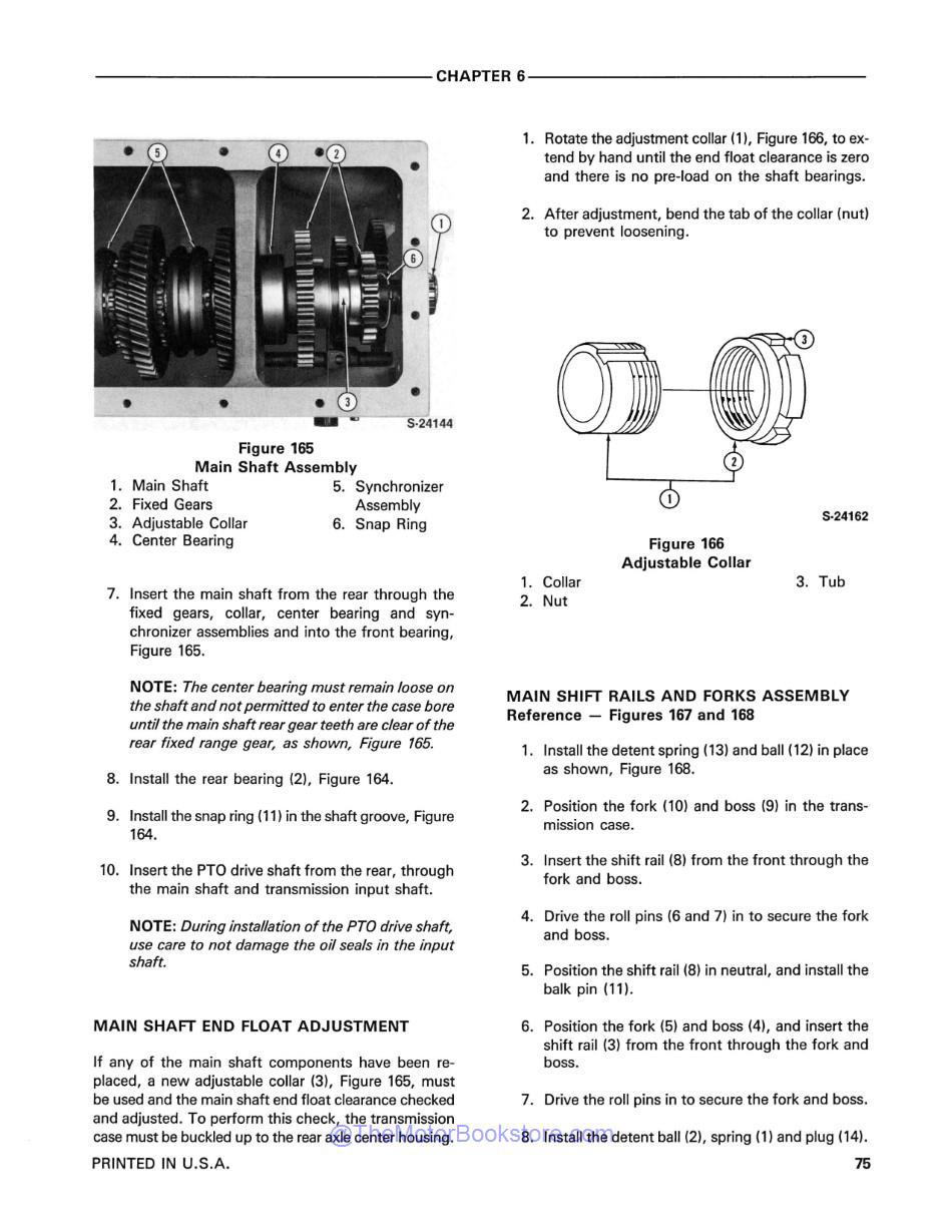 Ford Tractor 1320, 1520, 1620, 1715 & 1720 Repair Manual - Sample Page 1 - Main Shaft