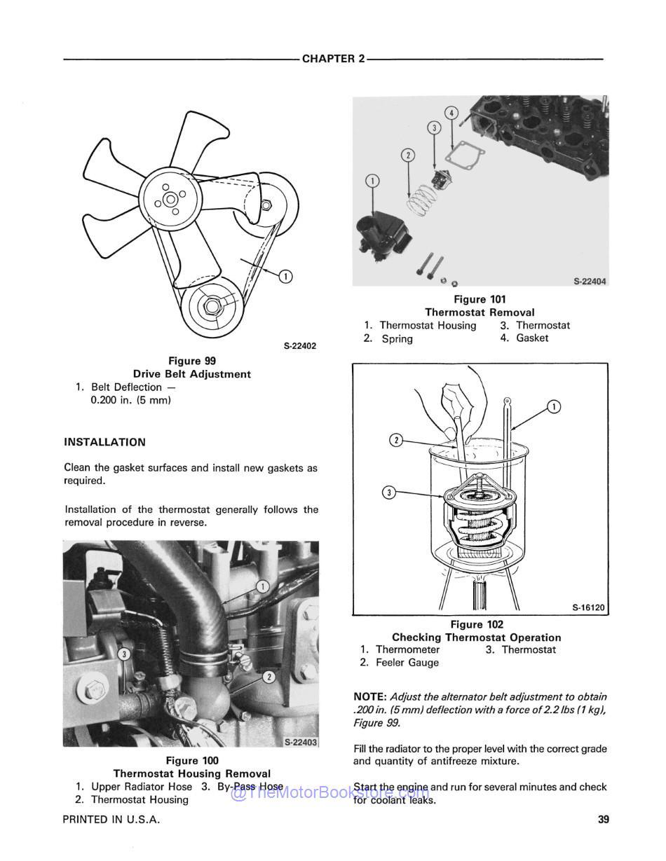 Ford Tractor 1320, 1520, 1620, 1715 & 1720 Repair Manual - Sample Page 2- Cooling