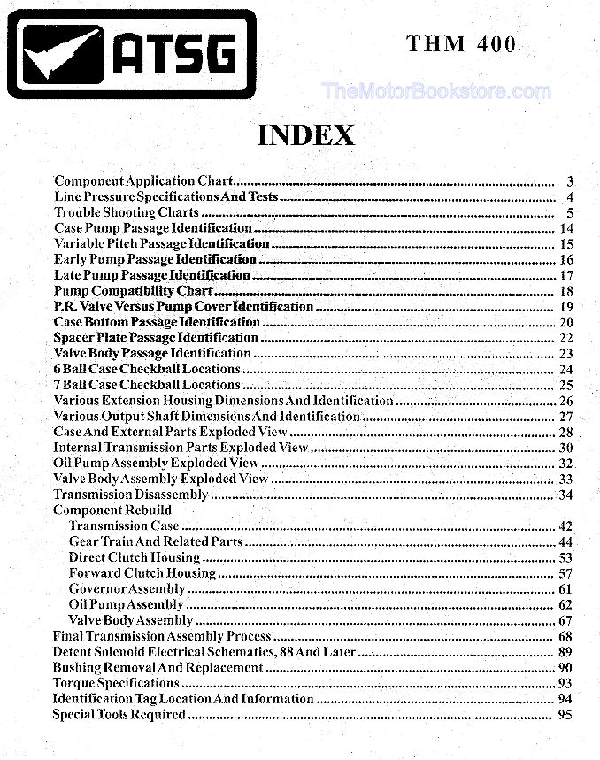 GM 4T65-E Transaxle Rebuild / Repair Manual – 1997-2011 – ATSG Paper Manual