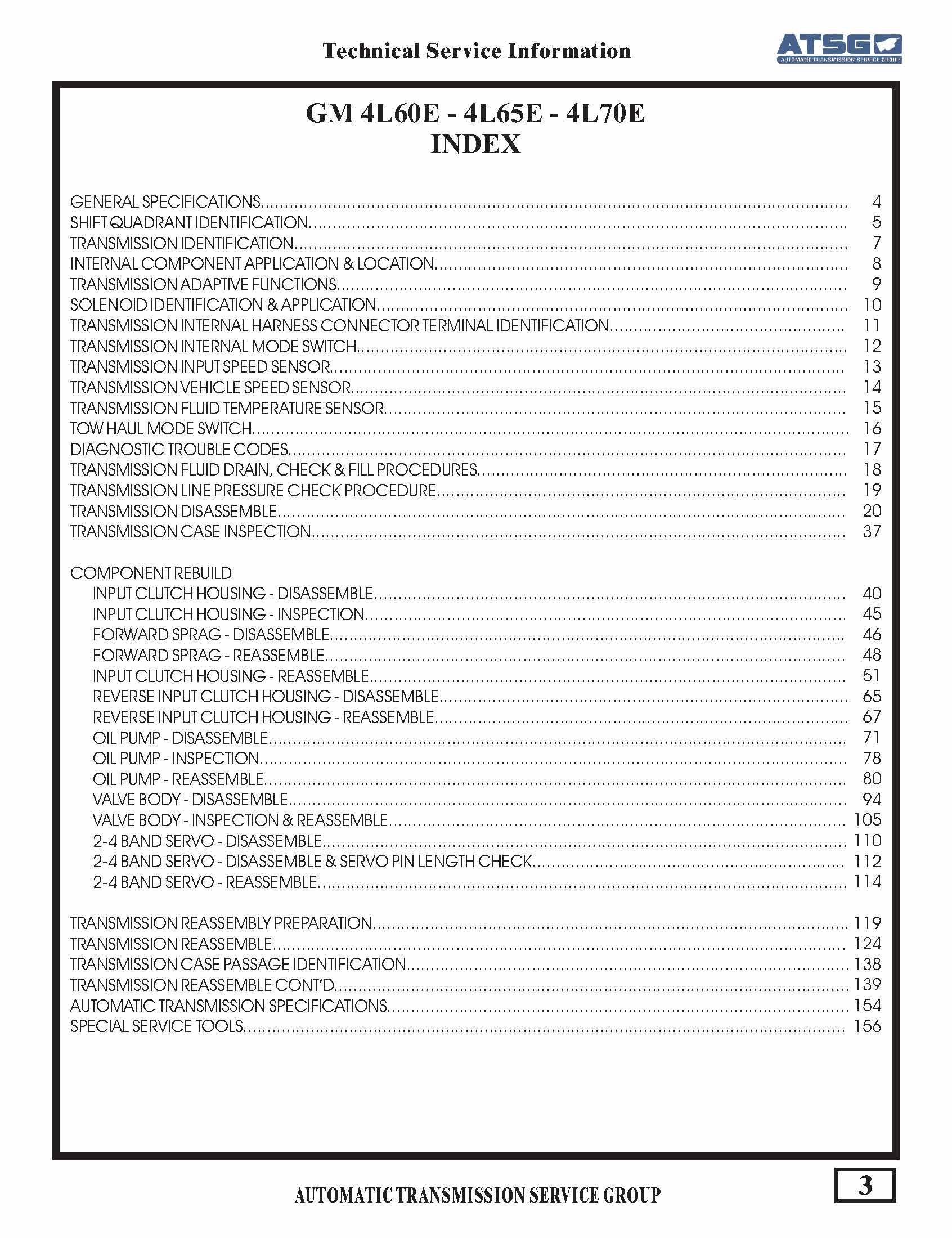 GM THM 4L60-E / 4L65-E / 4L70-E Transmission Rebuild Manual 1993-2015