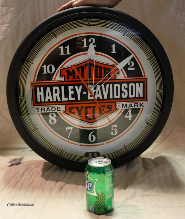 Harley Davidson Neon Clock HDL-16625 - Front View