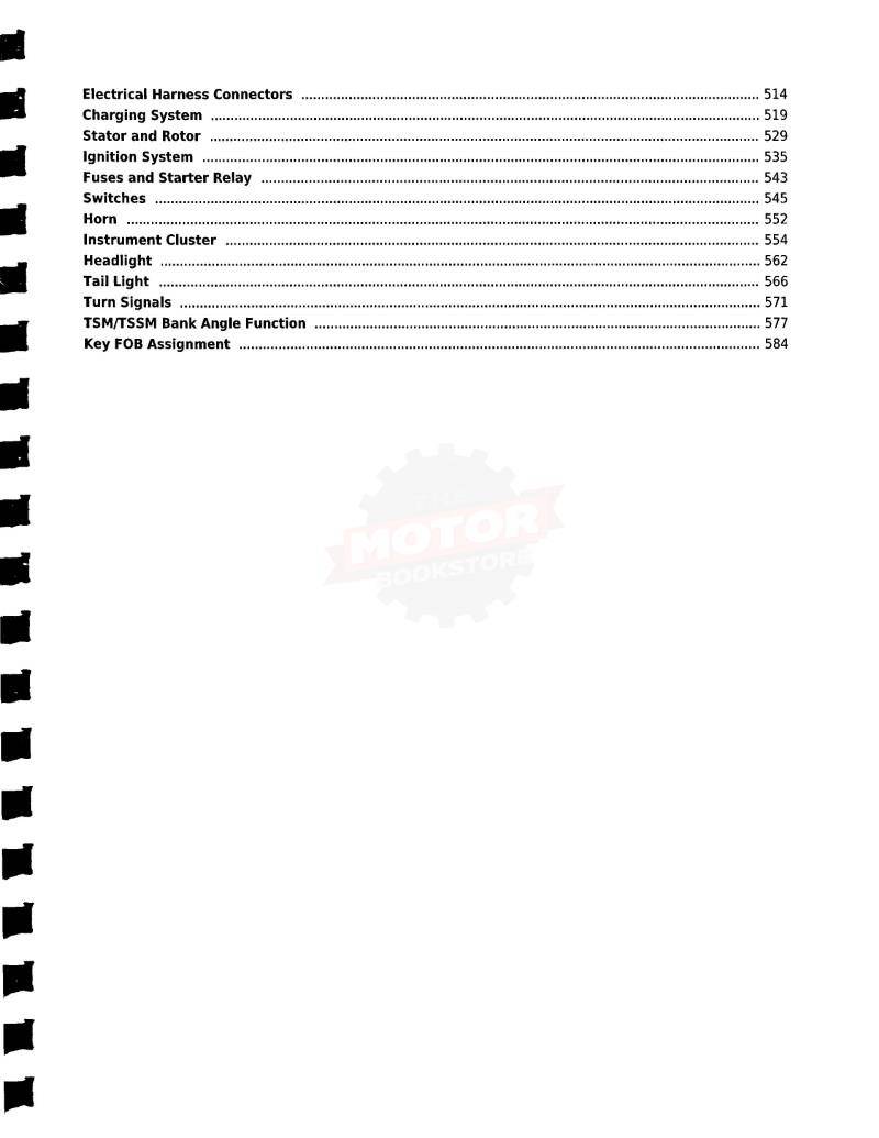 Harley-Davidson XL 883 / 1200 Sportster Service Manual: 2004-2006 - Table of Contents 3