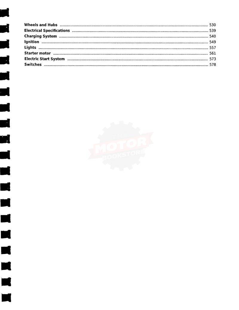 Honda TRX400EX Sportrax / Fourtrax ATV Service Manual: 1999-2009 - Table of Contents 3