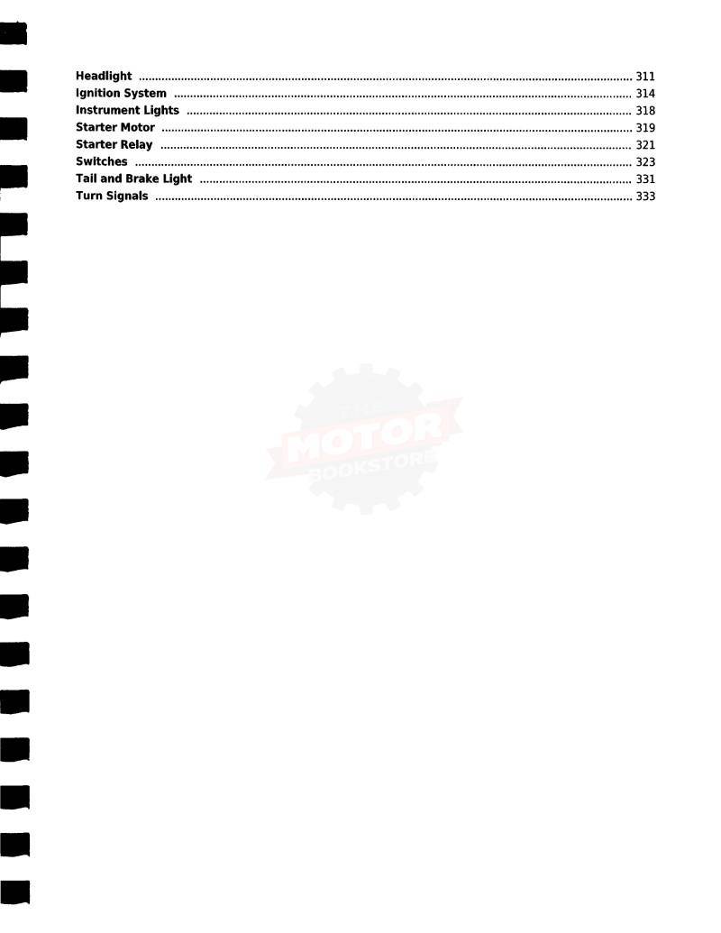 Honda VT750DC Shadow Spirit Service Manual: 2001-2007 - Table of Contents 3