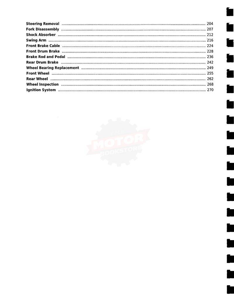 Honda XR50 / CRF50 Service Manual: 2000-2018 - Table of Contents 2