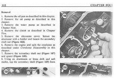 Clymer motorcycle manual sample page