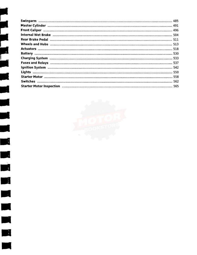 Kawasaki KVF650 / KVF700  & Suzuki LT-V700F Service Manual: 2002-2011 - Table of Contents 3