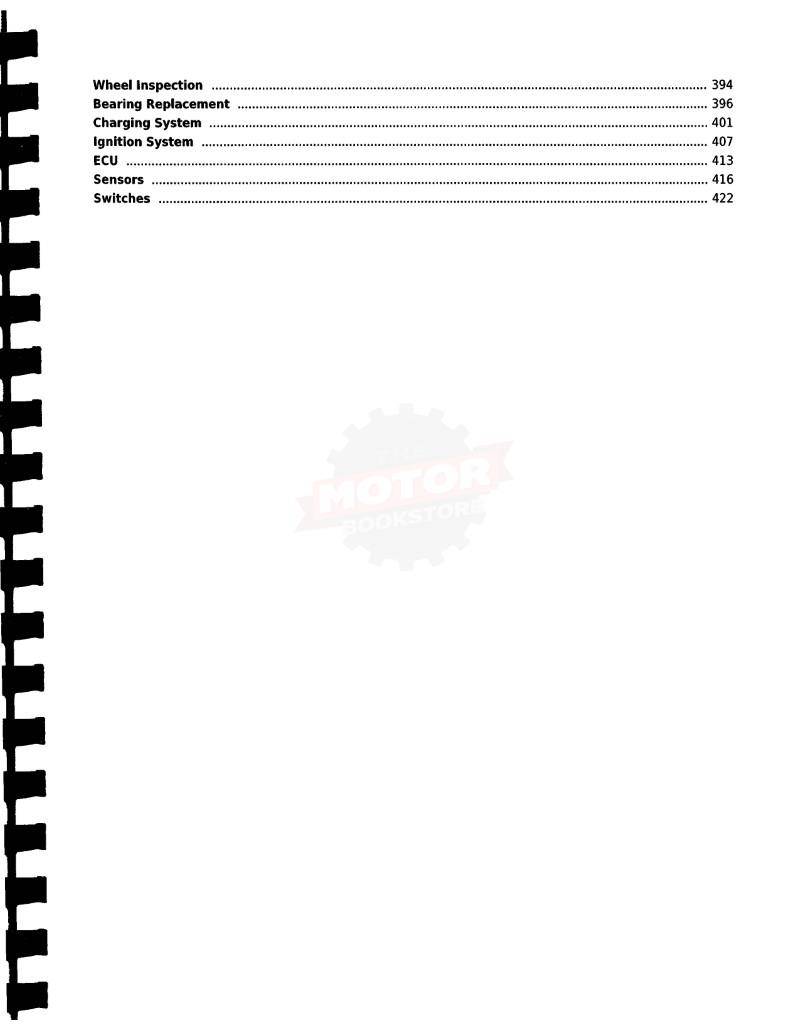 Kawasaki KX250F Service Manual 2011-2016 - Table of Contents 3