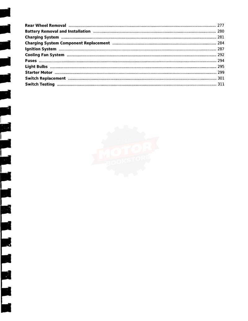 Kawasaki Ninja EX250 Service Manual: 1986-2007 - Table of Contents 3