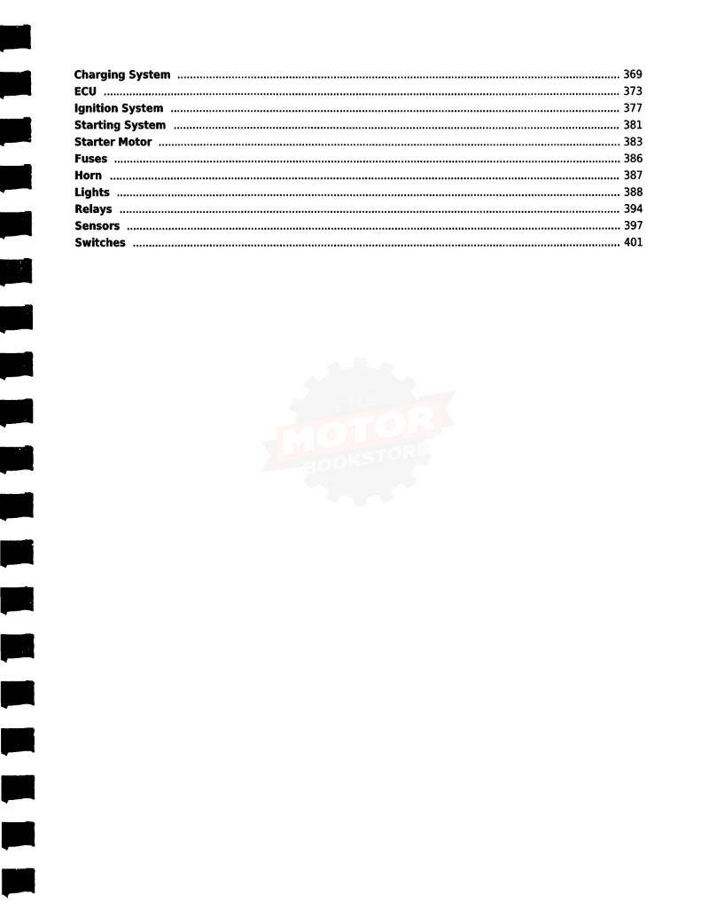 KYMCO X-Town 250 / 300 ABS Scooter Service Manual - Table of Contents 3