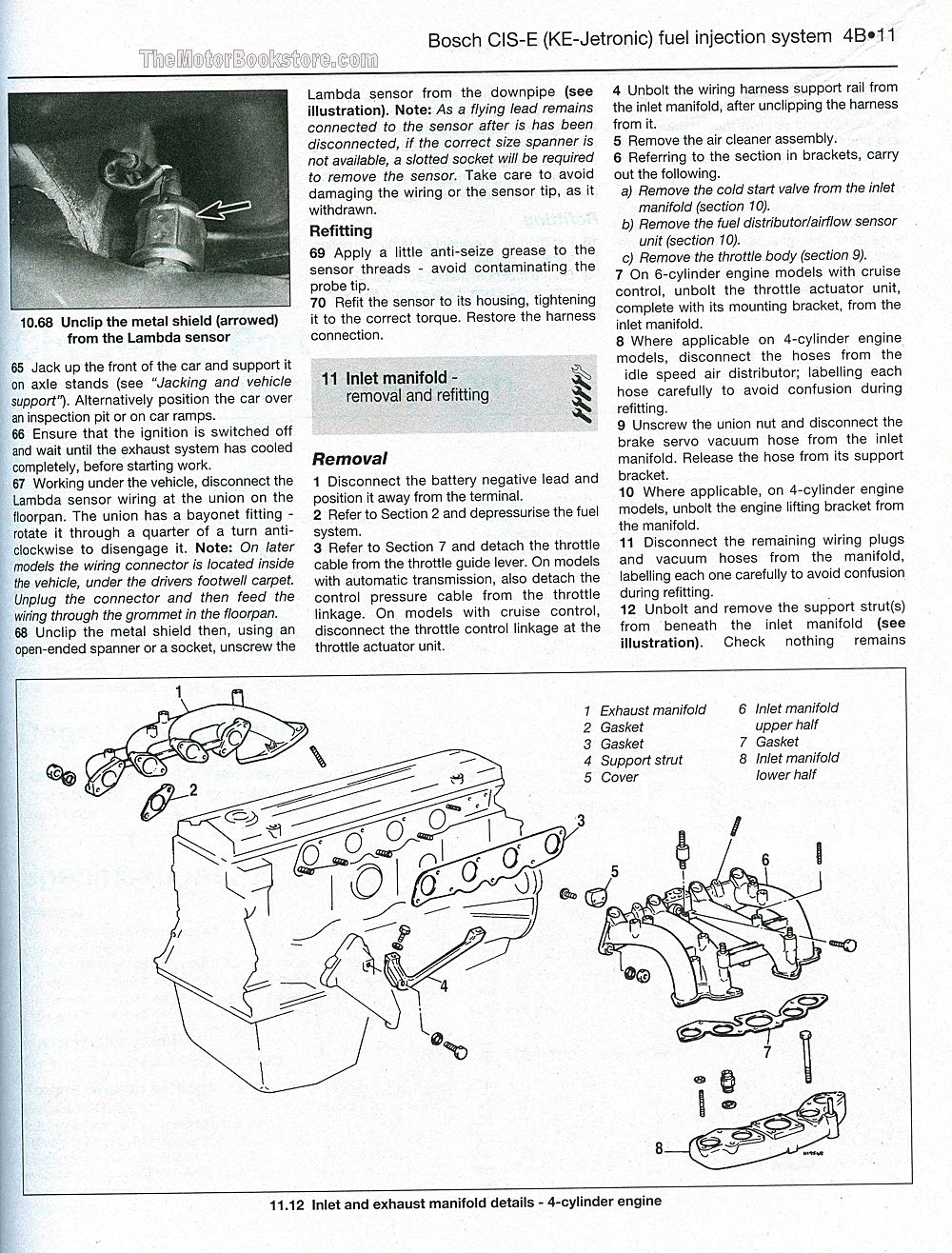 Haynes 3450 - Mercedes-Benz 190, 190E, 190D Repair Manual: 1983-1993 - Sample Page - Bosch Fuel System Removal