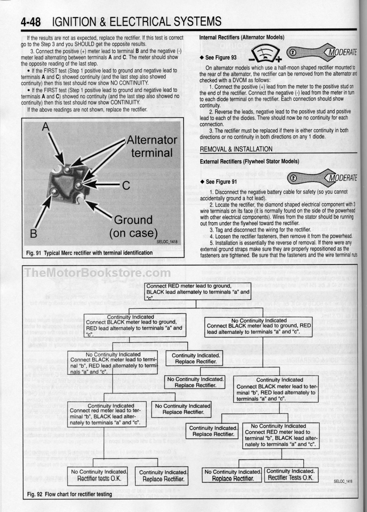 Mercury Outboards 2-Stroke Repair Manual Sample Page - Ignition/Electrical