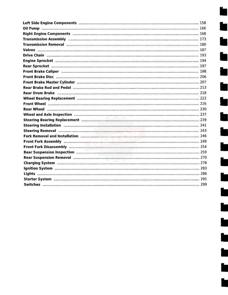 Suzuki DR200 SE Motorcycle Service Manual: 1996-2013 - Table of Contents 2