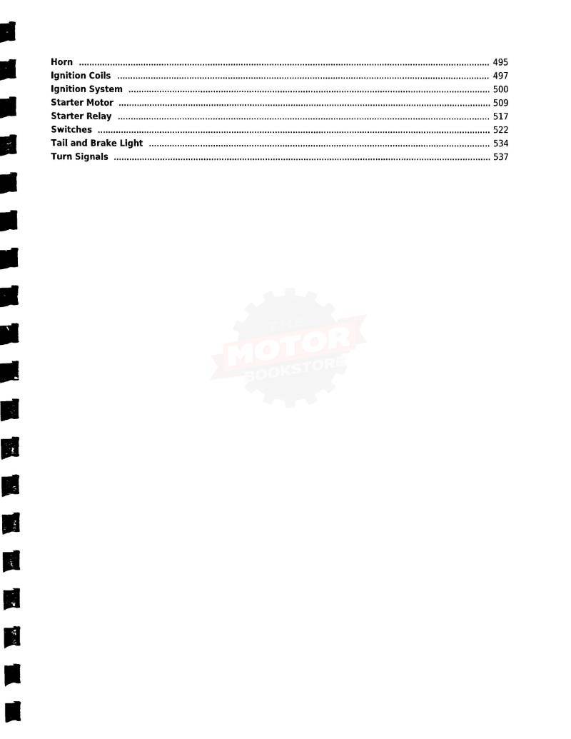 Yamaha Virago XV535 Service Manual: 1987-2000 - Table of Contents 3