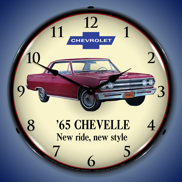 Chevy Chevelle Wall Clocks, LED Lighted 19651971, Super Sport (SS)