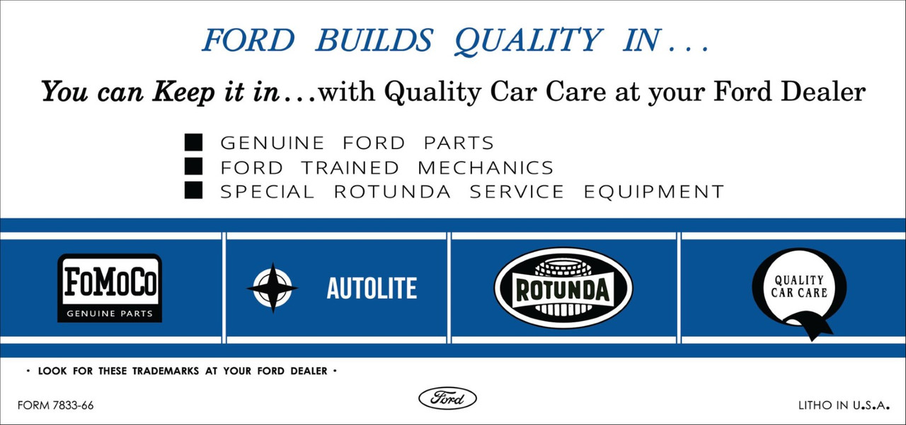1966 Ford Mustang Owner's Manual - Full Color