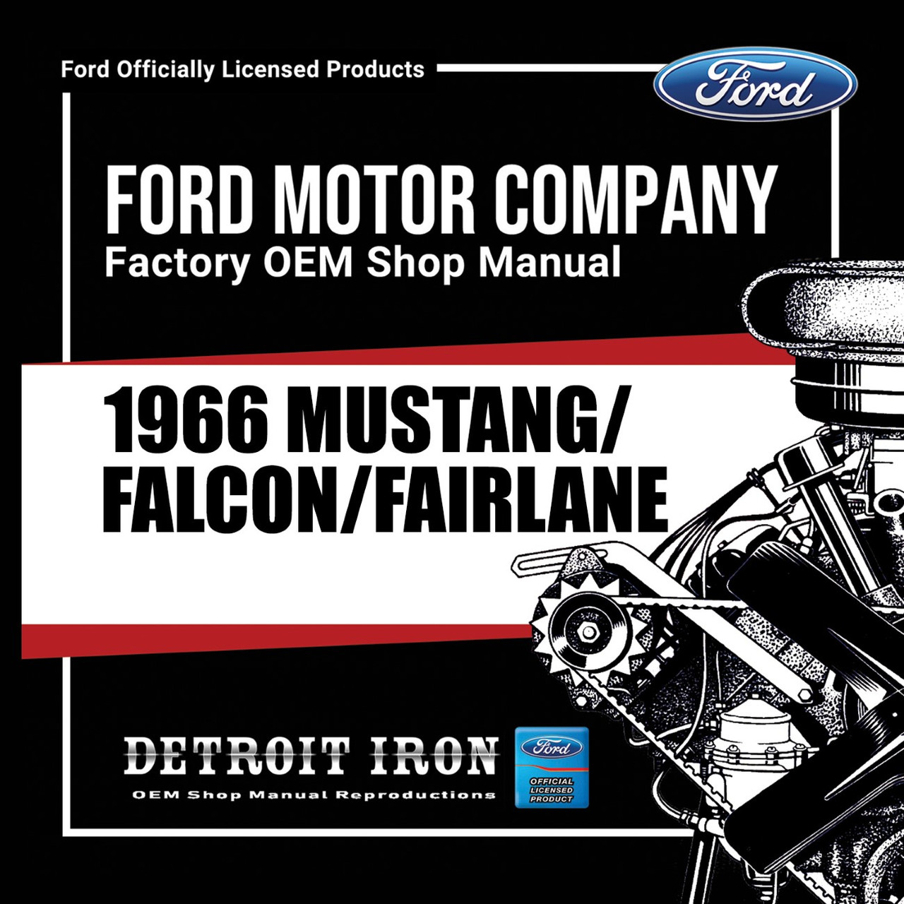 1966 Mustang / Falcon / Fairlane Factory OEM Shop Manuals on 2 CDs