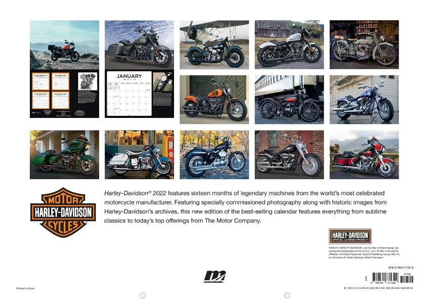 Harley Davidson 2022 Calendar | ISBN: 9780760371329