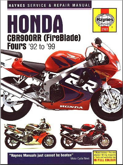 Honda CBR900RR Fireblade Repair Manual 1992-1999 - Haynes 2161
