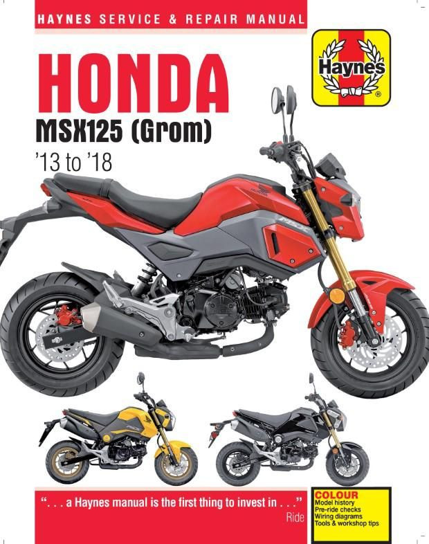 Honda MSX125 Grom Repair Manual 2013-2018 | Haynes M6426