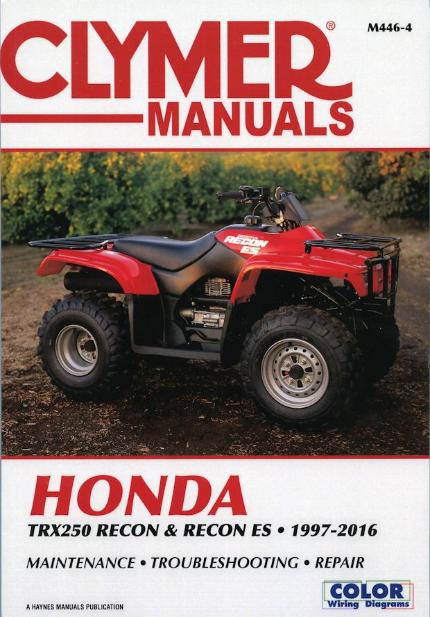 Honda TRX250 Recon ES Repair Manual 1997-2016 - Clymer M446-4