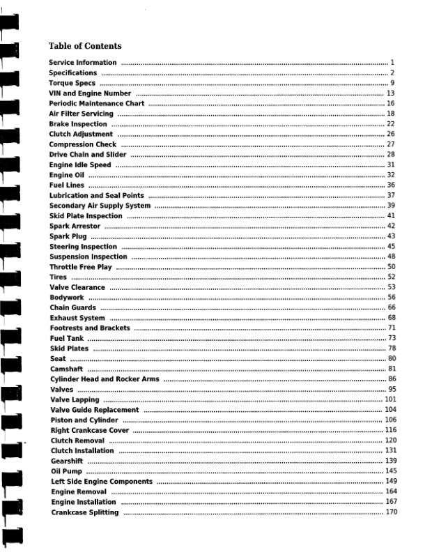 Honda TRX90 Service Manual 2006-2021