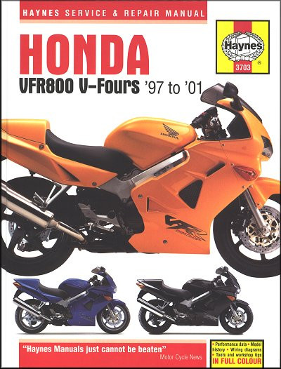 ホンダ　サービスマニュアル　VFR800 Honda VFR800 V-Fours Repair Manual 1997-2001 - Haynes 3703