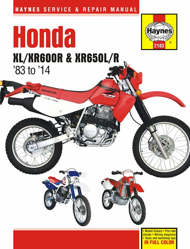 Honda XL600R/XR600R, XR650L/XR650R Repair Manual 1983-2014 | Haynes