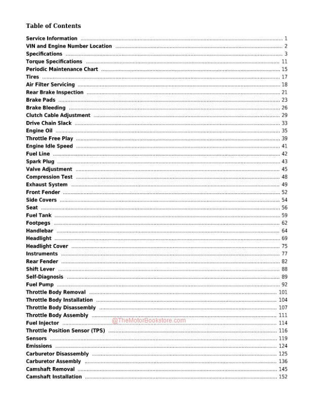 Suzuki TU250X Service Manual: 2009 - 2017