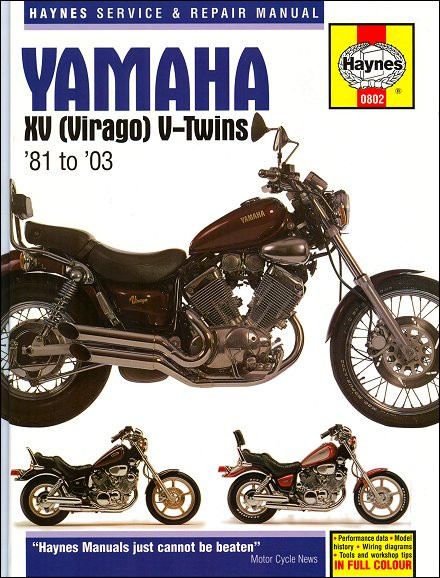Yamaha Virago Repair Manual by Haynes - 1981-2003