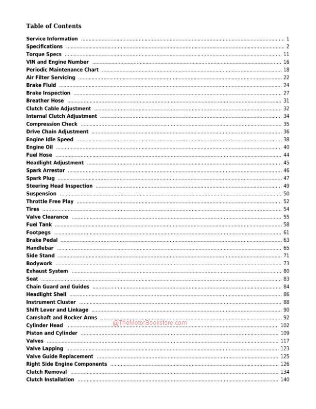 Yamaha XT250 Fuel Injected Service Manual: 2013 - 2019