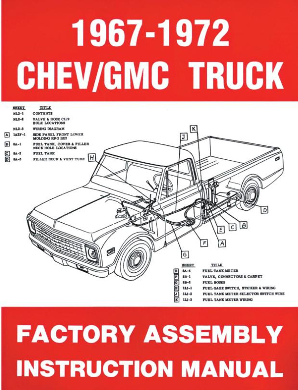19671972 Chevrolet, GMC Truck Factory Assembly Manual