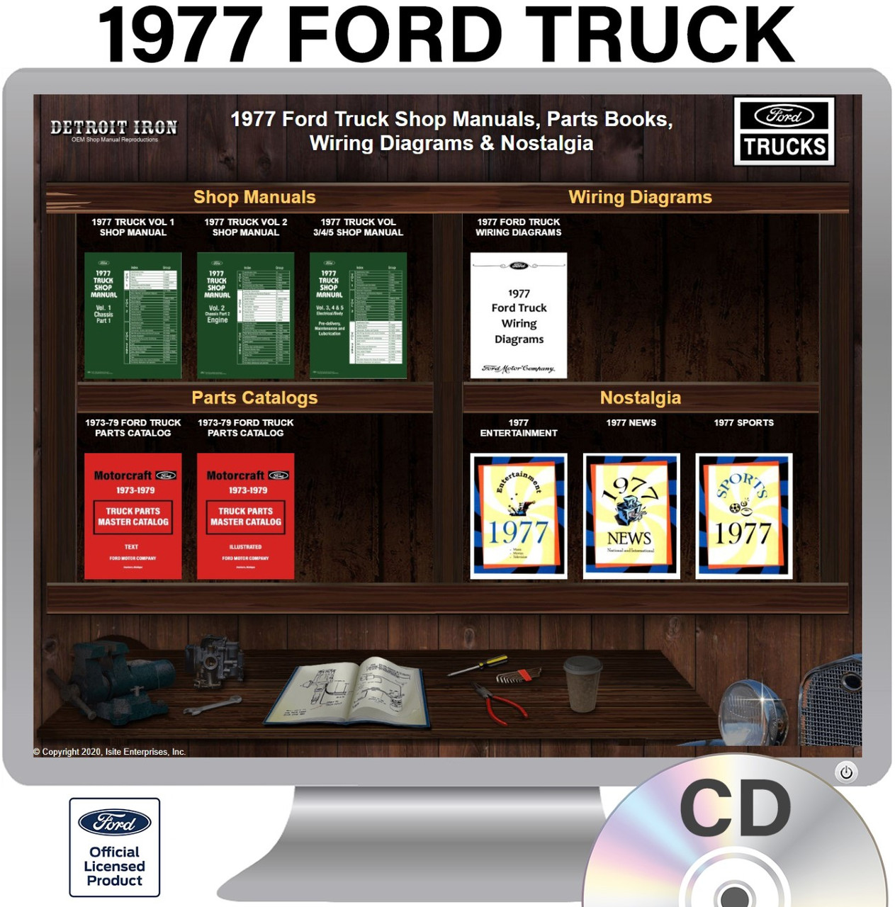 1977 Ford Truck Factory OEM Shop Manuals on CD PDF Format