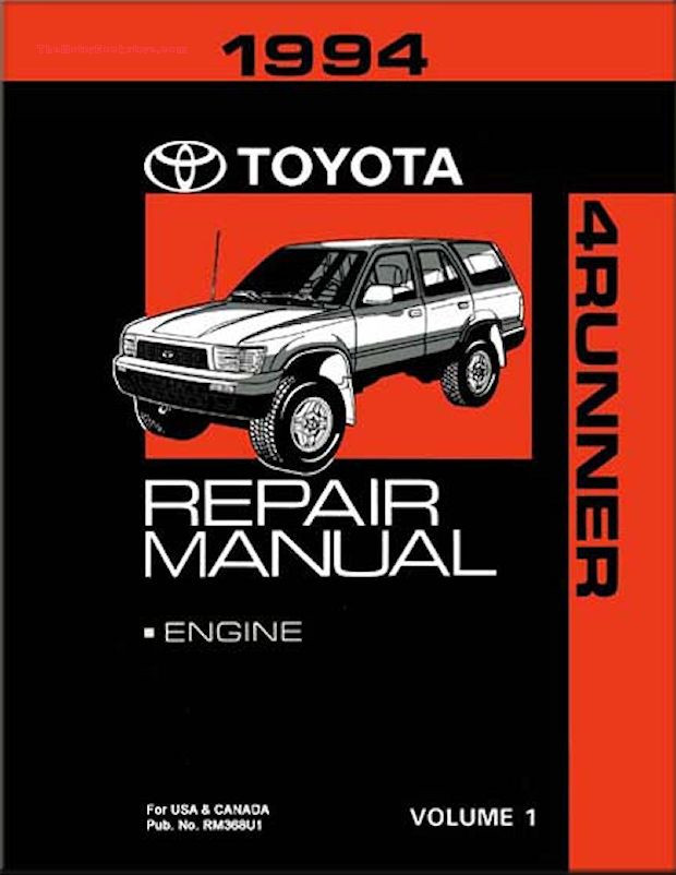 1994 Toyota 4Runner OEM Repair Manual RM368U