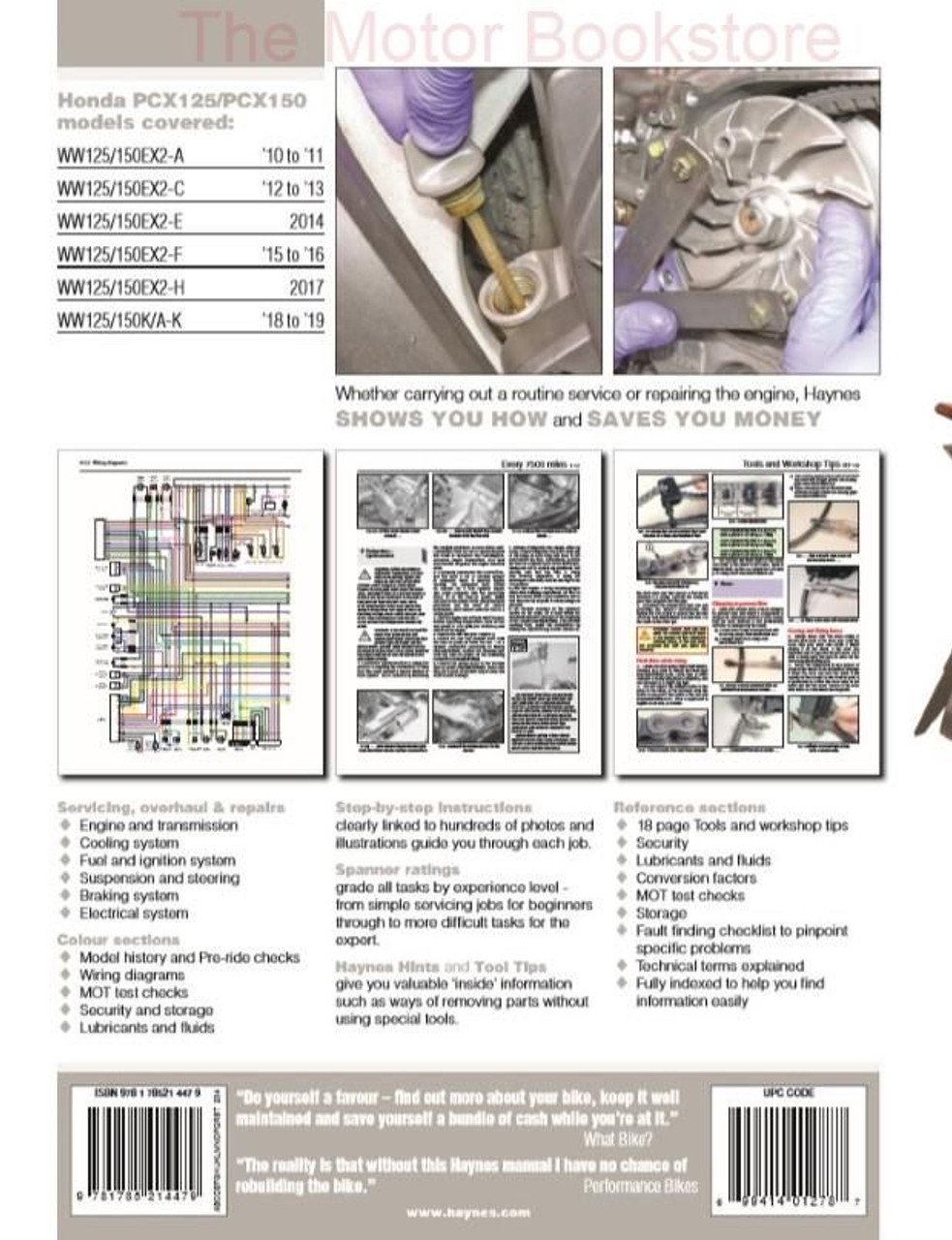 Honda PCX125 / PCX150 Repair Manual: 2010-2019