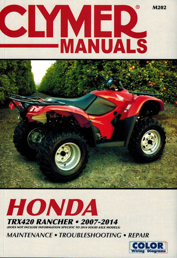 Honda TRX420 Rancher Repair Manual (2007-2014) | Clymer M202