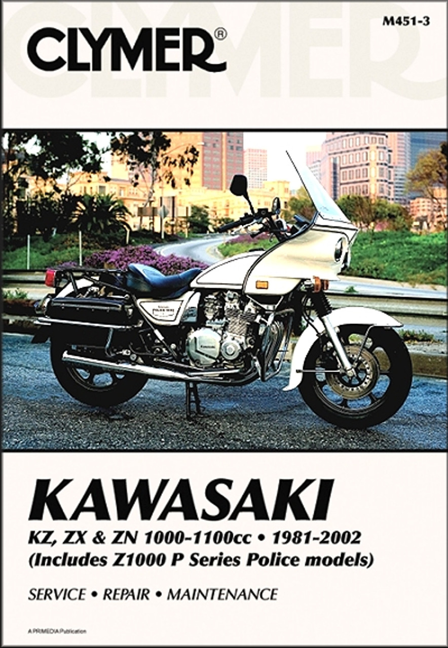 Kawasaki KZ1000, KZ1100, ZX1100, Z1100 Police Repair Manual 1981-2002