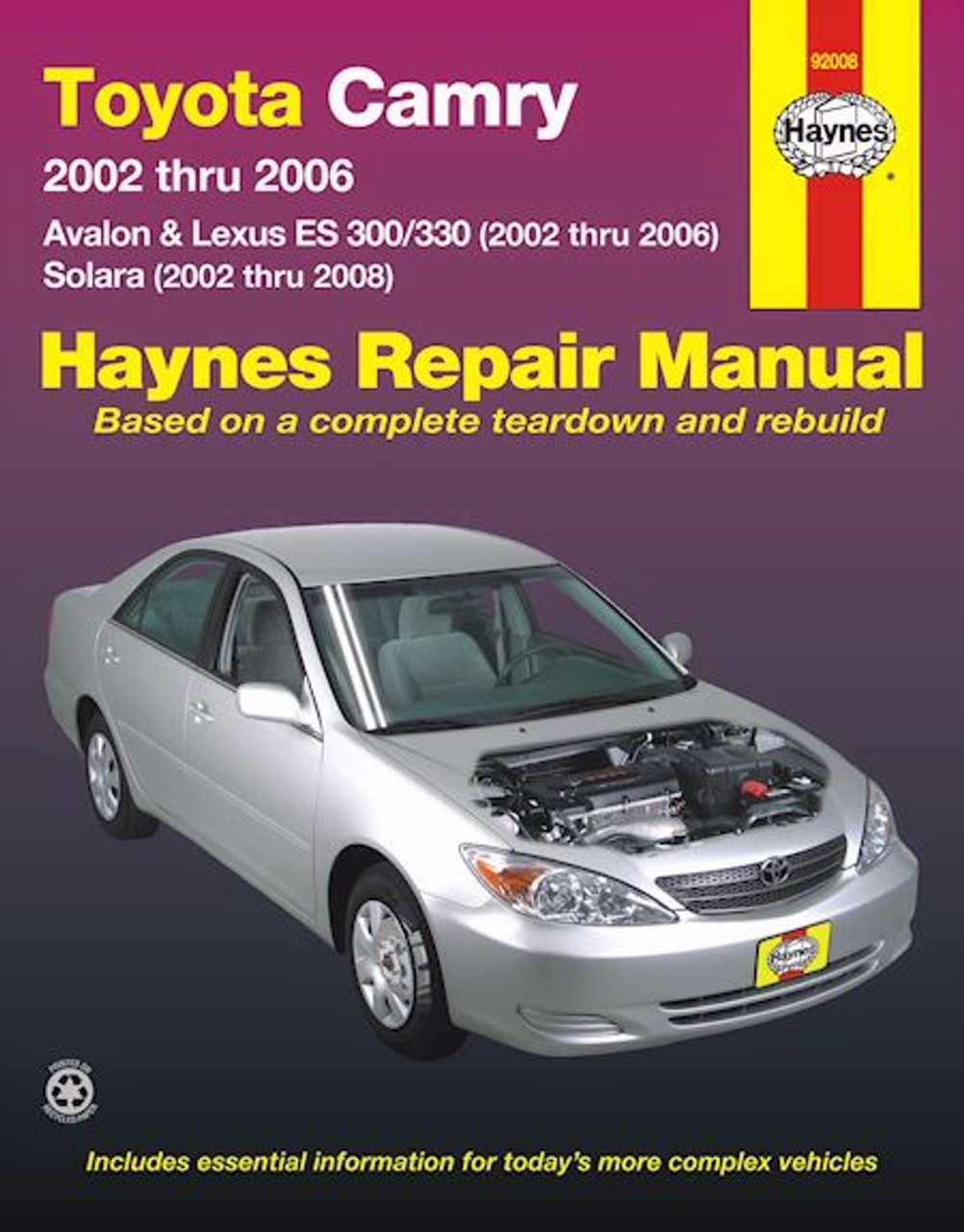 Toyota Camry, Avalon, Lexus ES300/330 2002-2006 and Solara 2002-2008 Repair  Manual