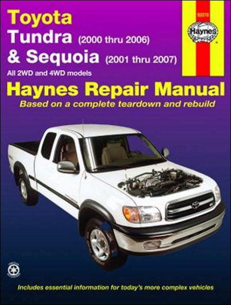 Toyota Tundra, Sequoia 2WD, 4WD Repair Manual 2000-2007 | Haynes