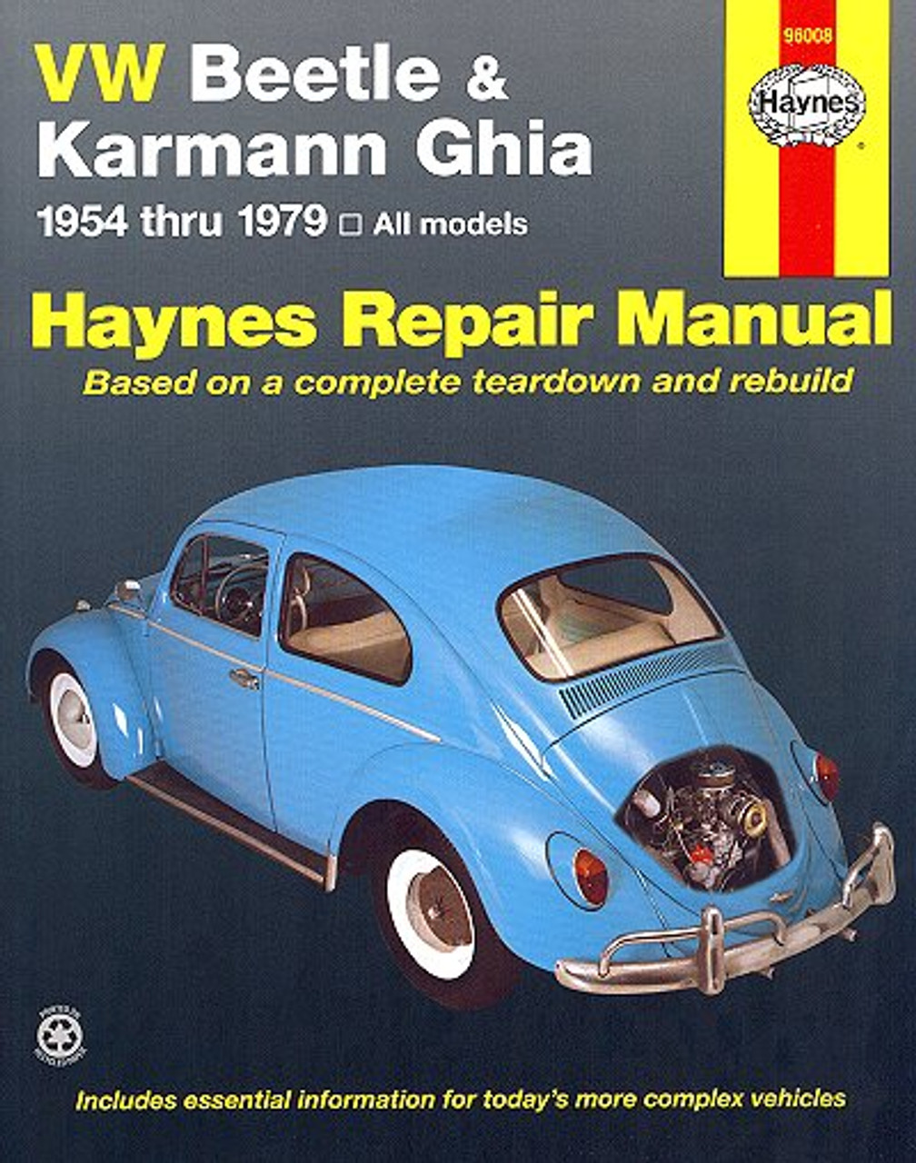 VW Beetle & Karmann Ghia Repair Manual 1954-1979